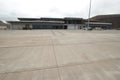 ST HELENA - OCTOBER 12, 2015: The terminal building at St Helena's first international airport, as construction nears