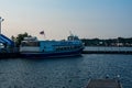 St. Ignace, MI - July 14, 2021: Shepler's Ferry docked in St. Ignace, MI on July 14, 2021.