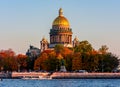 St. Isaac`s Cathedral in autumn at sunset, Saint Petersburg, Russia Royalty Free Stock Photo