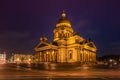 St. Isaac`s Cathedral at white night, Saint Petersburg, Russia Royalty Free Stock Photo