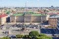 St. Isaac`s square panorama with Mariinsky palace and tzar Nicholas I monument, Saint Petersburg, Russia