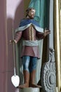 St Isidore the Farmer statue at the altar in the Church of St Martin in Pisarovinska Jamnica, Croatia