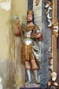 St. Isidore statue on the altar of the Holy Trinity at the Church of the Visitation in Gornji Draganec, Croatia