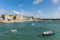 St Ives Cornwall uk boats in harbour in this beautiful tourist town