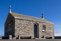 View of the ancient Chapel of St Nicholas at St Ives, Cornwall on May 13, 2021