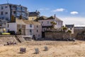 View of Harbour Beach at St Ives, Cornwall on May 13, 2021. Unidentified people Royalty Free Stock Photo