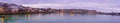 Panoramic sunset view of the harbor, in St Ives Royalty Free Stock Photo