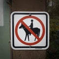 Signage - No Horses