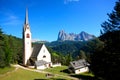 St Jakob church in the Dolomites, Italy Royalty Free Stock Photo
