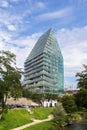 The St. Jakob tower designed by the architects Herzog & de Meuron Royalty Free Stock Photo