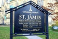 St. James Cathedral Sign Royalty Free Stock Photo
