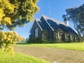 St James Church. Two windows and tree shadows. Royalty Free Stock Photo