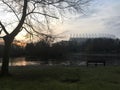 St James park in winter sunrise Royalty Free Stock Photo