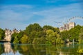 St James`s Park in London with London Eye in the background. Royalty Free Stock Photo