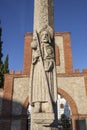 St. James sculpture passing through The Silver Route or Mozarabic Way, Extremadura, Spain