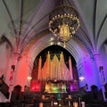 St. James United Church on Saint Catherine Street in Downtown Montreal, Quebec, Canada.