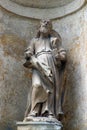 St Joachim statue on the facade of Franciscan Church of Saint Catherine of Alexandria in Krapina, Croatia