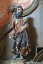 St. Joachim Statue on Our Lady Altar at Church of the Visitation of the Blessed Virgin Mary in Stari Farkasic, Croatia