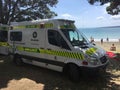 St. John Ambulance vehicle near the beach
