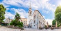 St John the Baptists Church In Budva old town, Montenegro, beautiful panorama Royalty Free Stock Photo