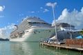 St.John`s, Antigua - January 8, 2015: Cruise ships anchored in St.John;s Antigua