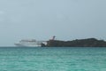 Carnival Fascination Cruise Ship leaving St, John`s in Antigua