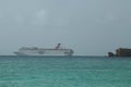 Carnival Fascination Cruise Ship leaving St, John`s in Antigua