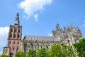 St. John`s Cathedral in Hertogenbosch, North Brabant, Netherlands. Dutch Gothic architecture, the largest catholic church in the Royalty Free Stock Photo