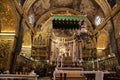 Interior view of the ornate St. John`s Co-Cathedral in Valletta, Malta Royalty Free Stock Photo