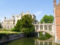 St, john`s College building and Bridge of Sighs