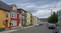 St. John`s colorful houses