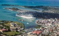 St John`s Cruise Port, Antigua - Aerial View Royalty Free Stock Photo