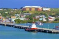 St John`s and a cruise port in Antigua, Caribbean