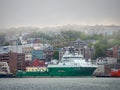 Offshore vessel Havila Venus Moored at St. John`s Harbour