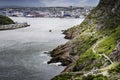 Battery Road hiking trail along Signal Hill overlooking St. John\'n Harbour