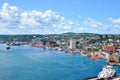 St John's Harbour in Newfoundland Canada. Panoramic view, Warm summer day in August. Royalty Free Stock Photo