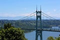 St Johns Bridge and Mount Hood Royalty Free Stock Photo
