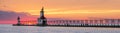 St. Joseph Lighthouses Sunset Panorama