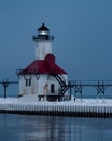 St. Joseph North Pier Lighthouse Royalty Free Stock Photo