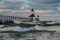 St. Joseph North Pier Lighthouse Royalty Free Stock Photo