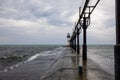 St. Joseph North Pier Lighthouse at Tiscornia Park in Michigan Royalty Free Stock Photo