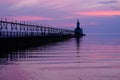 St. Joseph North Pier Lights, built in 1906-1907 Royalty Free Stock Photo