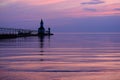 St. Joseph North Pier Lights, built in 1906-1907 Royalty Free Stock Photo