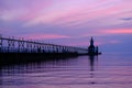 St. Joseph North Pier Lights, built in 1906-1907 Royalty Free Stock Photo