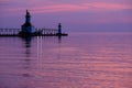 St. Joseph North Pier Lights, built in 1906-1907 Royalty Free Stock Photo