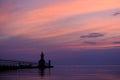 St. Joseph North Pier Lights, built in 1906-1907 Royalty Free Stock Photo