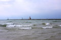 St. Joseph North Pier Lights   826010 Royalty Free Stock Photo