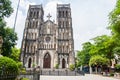 St. Joseph`s Cathedral is a church on Nha Tho Church Street in the Hoan Kiem District of Hanoi, Vietnam. Its a late 19th century Royalty Free Stock Photo