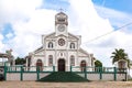 St. Joseph`s Cathedral, the largest church in the town of Neiafu, Vava`u, Tonga Kingdom, Polynesia, Oceania, South Pacific Ocean. Royalty Free Stock Photo