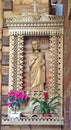 St Joseph Statue inside Chapel of the Sacred Heart of Jesus in JaszczurÃÂ³wka, Poland Royalty Free Stock Photo